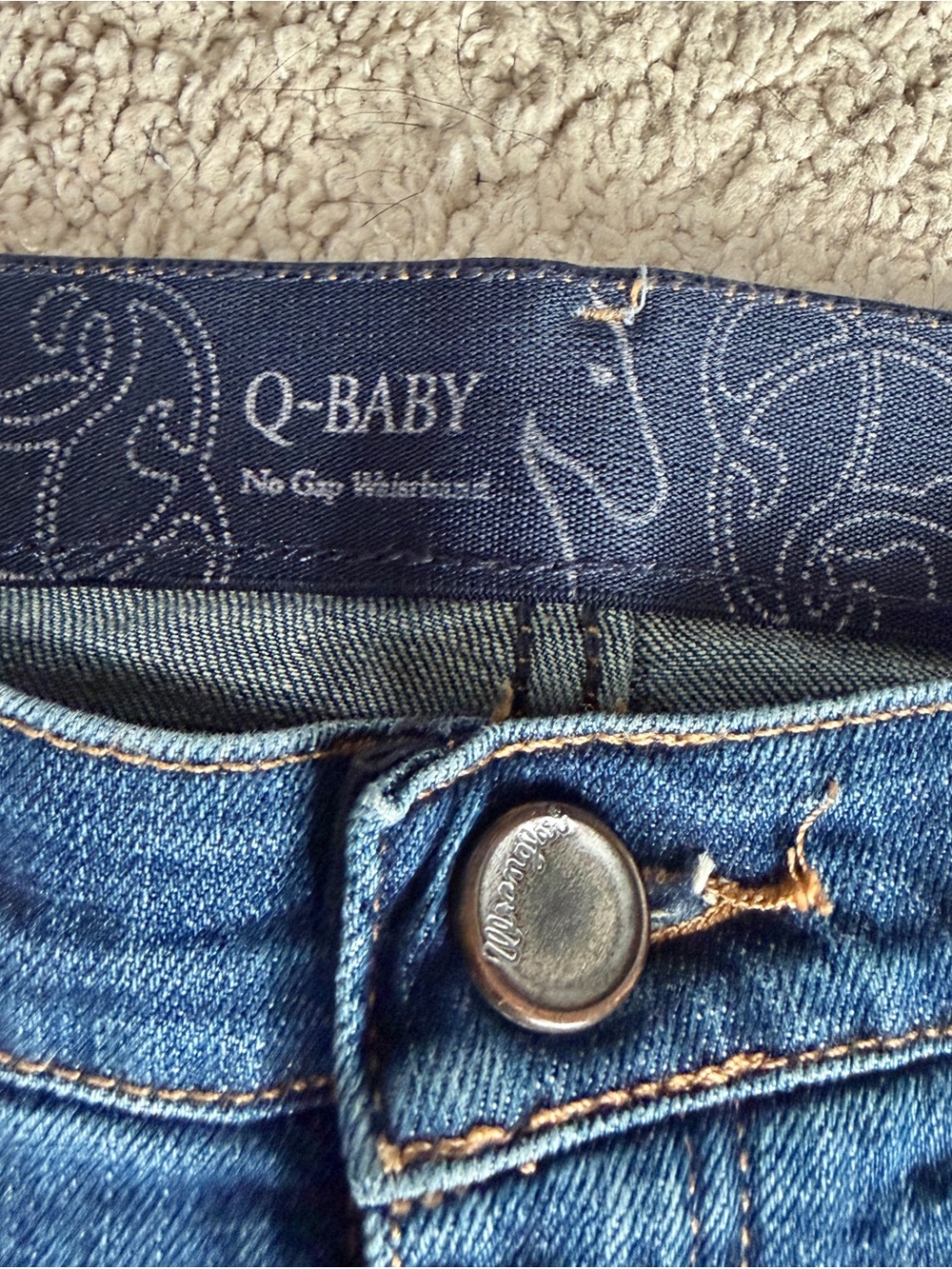 Women’s Wrangler Q Baby Riding Bootcut Jeans Size 7 8 x 32 W pocket western - Picture 4 of 8